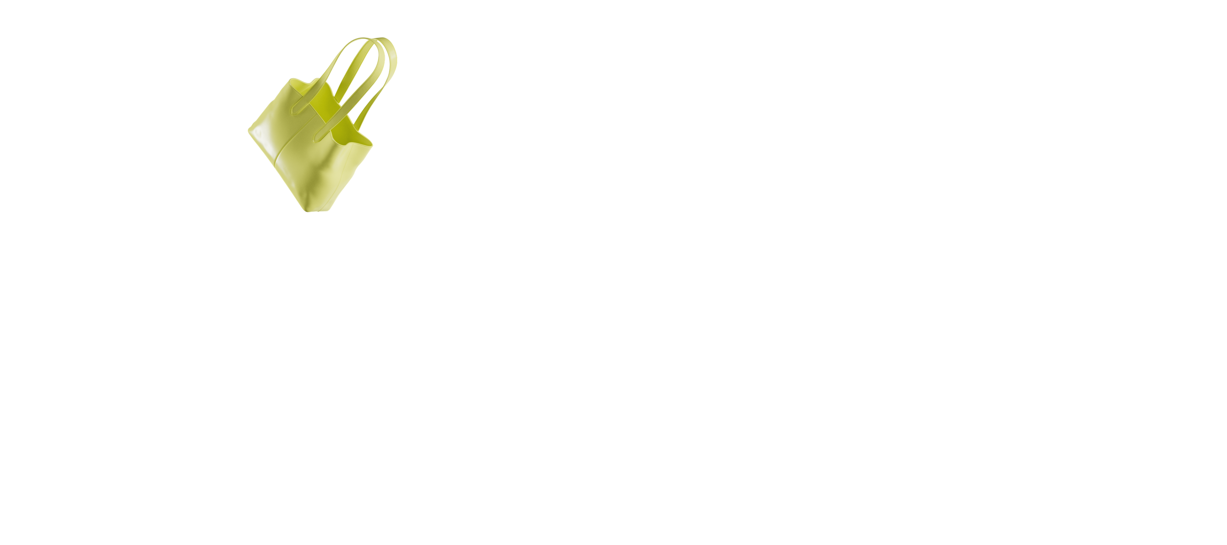 Lime green tote bag